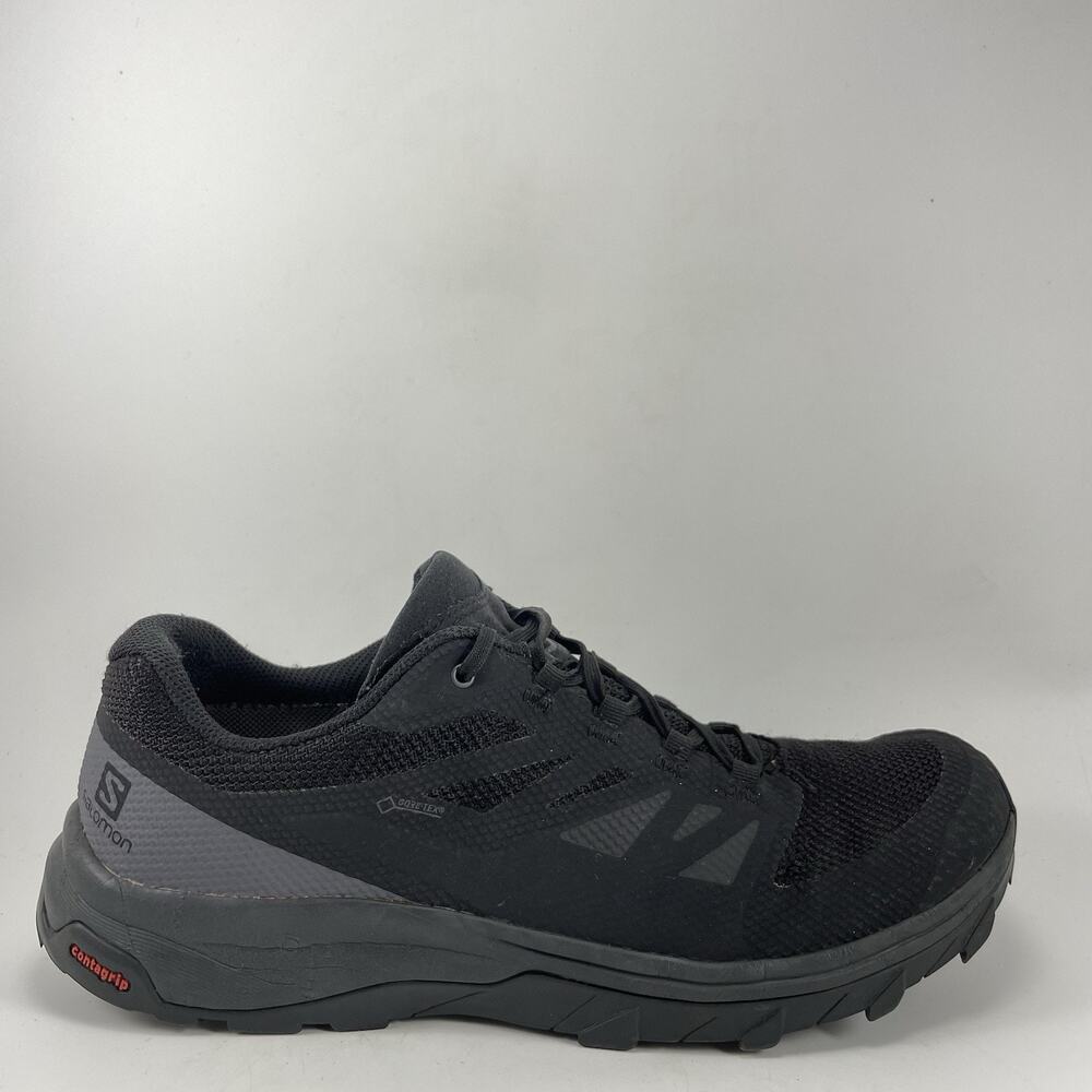 Salomon OUTline GTX Hiking Shoes Mens Size 10.5 Black/Phantom/Magnet Gore-Tex